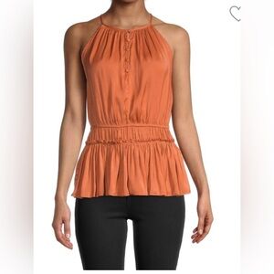 NWT PHILOSOPHY
Gathered Halterneck Peplum Top 1130